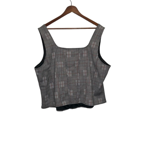 Torrid Double Knit Jacquard Square Neck Zip Front Corset Top Size 3X Academia - Picture 5 of 12